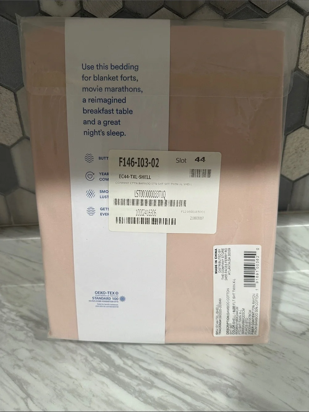 The Company Store Blush Pink Sheet Set